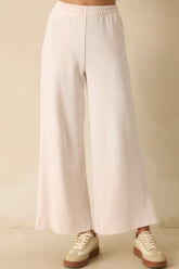 Z Supply Ivory Scout Knit Wide Leg Pants