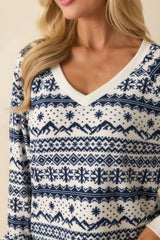 Z Supply Slopes Vanilla Ice Fairisle Long Sleeve Top