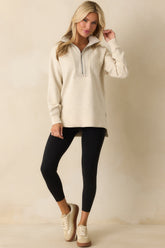 SPANX AirEssentials® Ivory Brushed Half Zip Tunic