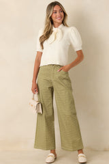 Tied Up Beautifully Ivory Knit Tie Neck Top