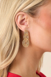 Stay Golden Gold Circle Drop Earrings