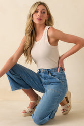 Z Supply Light Beige Cotton Select Airy Tank