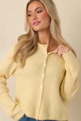 Z Supply Light Yellow Medina Rib Cardi