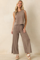 Z Supply Sloane Perfectly Taupe Cotton Jersey Tank