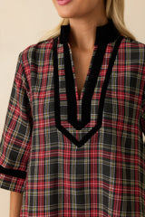 New Traditions Red Plaid Mini Dress