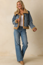 Thread & Supply Medium Wash Cotton Henrietta Denim Jacket