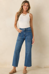 On Your Way Medium Wash Utility Jeans