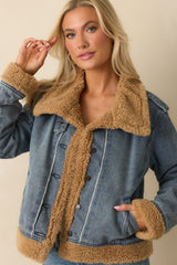 Thread & Supply Medium Wash Cotton Henrietta Denim Jacket
