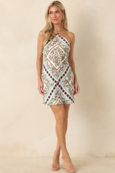 MINKPINK Reese Multi Floral Halter Mini Dress