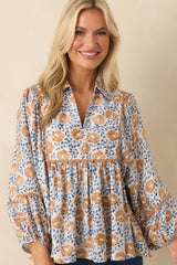 All Yours Honey Yellow Multi Floral Print Top