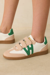 Vintage Havana Pace 5 Green Multi Three Strap Low Top Sneakers