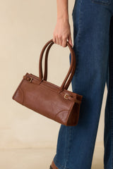 Loving What You See Cognac Brown Faux Leather Handbag