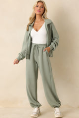 Running Errands Sage Green Joggers