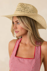 Not My First Rodeo Ivory Woven Cowboy Hat
