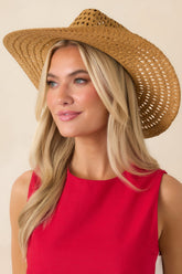 Not My First Rodeo Tan Woven Cowboy Hat