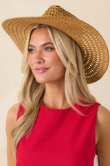Not My First Rodeo Tan Woven Cowboy Hat