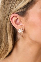 Pearls of Wisdom Gold & Pearl Cluster Stud Earrings