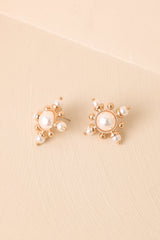 Guiding Light Gold & Pearl Statement Earrings