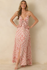 Hibiscus Hideaway Rose Pink Floral Maxi Dress