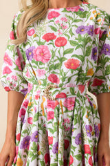 Fallon Secret Garden Floral Cotton Swing Dress