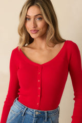 Z Supply Festive Red Knit Jovy Sweater