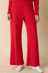 Z Supply Festive Red Luxe Pointelle Pants