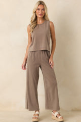 Z Supply Scout Perfectly Taupe Cotton Jersey Pants