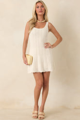 Z Supply Nadia Ivory Crochet Knit Mini Dress