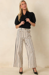 Tied Up Beautifully Black Knit Tie Neck Top