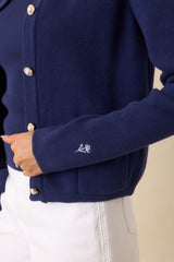 Prosperina Kennedy Navy Cotton Cardigan