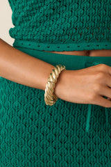 Dear Lady Twist Gold Textured Stretch Bracelet