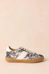 No Rush At All Ivory Floral Print Sneakers