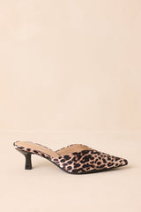 Wild Is the Wind Leopard Print Pointed Toe Kitten Heels