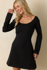 SPANX® Black Ponte Long Sleeve Mini Dress