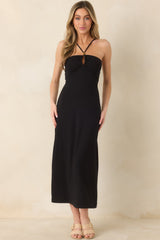 Z Supply Black Astoria Halter Maxi Dress