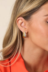Twice as Chic Gold & Silver Two-Tone Sculptural Earrings