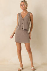 Z Supply Noelle Perfectly Taupe Cotton Jersey Tank