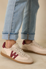 Vintage Havana Dreamer 1 Burgundy Sherpa Sneakers