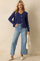 Prosperina Kennedy Navy Cotton Cardigan