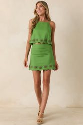 ASTR The Label Taniya Green Sleeveless Top