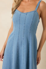 Z Supply Leonora Classic Indigo Denim Midi Dress