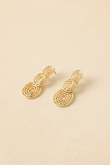 Stay Golden Gold Circle Drop Earrings