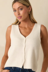 Z Supply Ivory Knit Bryce Sweater Vest
