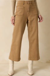 Thread & Supply Tan Brown Cotton Sophia Pants