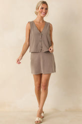 Z Supply Noelle Perfectly Taupe Cotton Jersey Tank