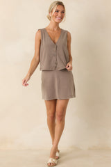 Z Supply Noelle Perfectly Taupe Cotton Jersey Tank