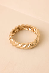 Dear Lady Twist Gold Textured Stretch Bracelet