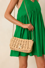 Salt Air Style Natural Raffia Starfish Accent Clutch