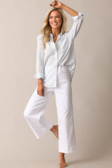 SPANX® White Pull-On Cropped Wide Leg Jeans