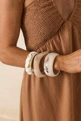 Favorite Thing Lately Natural Marbled Bangle Bracelet Set